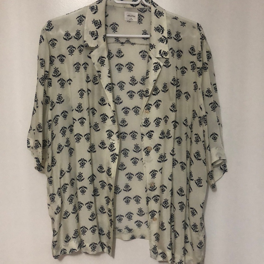 Printed Button Down Top